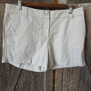 J. Crew Shorts Women's Size 12 Beige Khaki 5" Inseam‎ Casual Flat Front Pockets